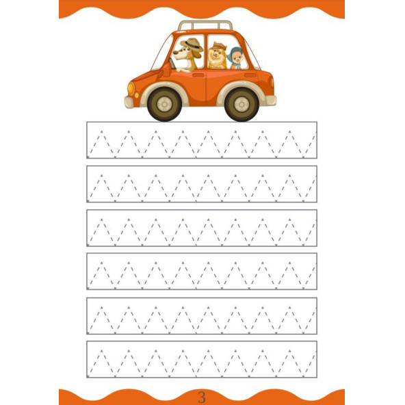 Okul Öncesi Çizgi Alfabe Sayı Şekil YAZ-SİL Kitabı - 3