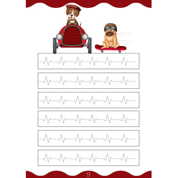 Okul Öncesi Çizgi Alfabe Sayı Şekil YAZ-SİL Kitabı - 4