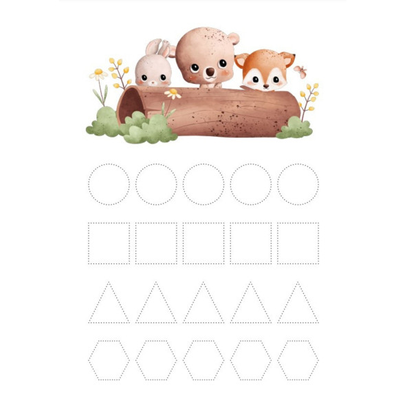 Okul Öncesi Çizgi Alfabe Sayı Şekil YAZ-SİL Kitabı - 7