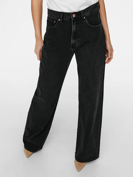 Only Hope Wide Leg Fit Kadın Jean Pantolon 15244217 - Resim 5