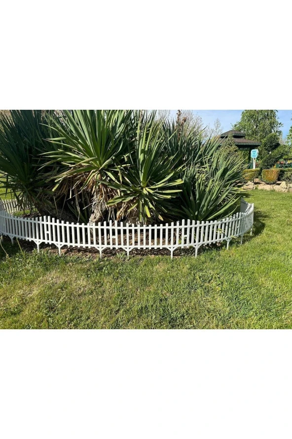10 adet Mini Bahçe Çiti Dekoratif Esnek Plastik Çit Peyzaj Koruma Panel Çit 58-36 Cm 1 Adet - 5