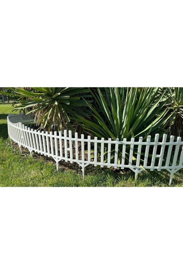 10 adet Mini Bahçe Çiti Dekoratif Esnek Plastik Çit Peyzaj Koruma Panel Çit 58-36 Cm 1 Adet - 7
