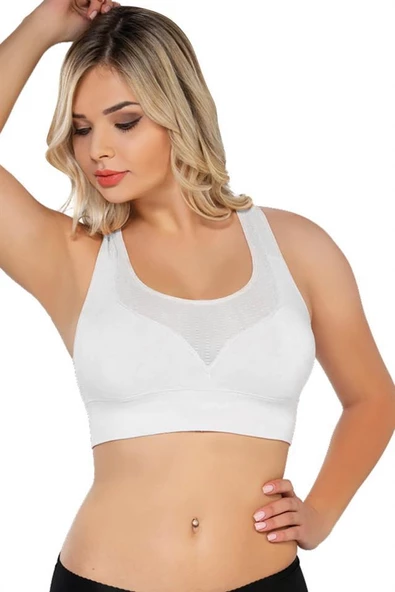 Emay 4027 Bayan Seamless Pedli Toparlayıcı Sporcu Büstiyer Sütyen - 3