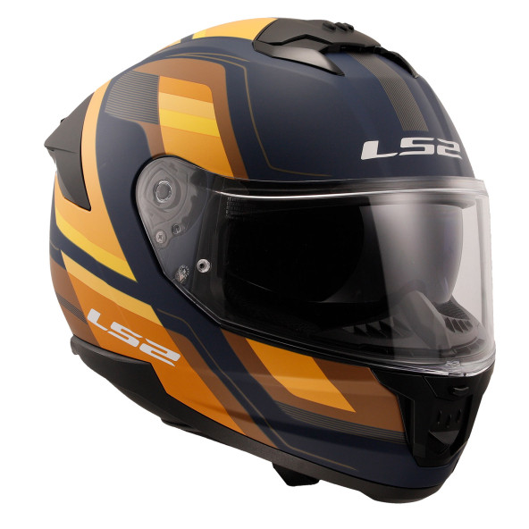 LS2 Stream 2 Vintage Full Face Motosiklet Kaskı Turuncu - Resim 5