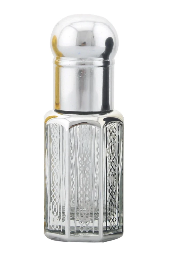 Parfüm Esans Cam Şişesi Silver Boş Esans Şişesi 3 Ml. Premium A110-3ML-2