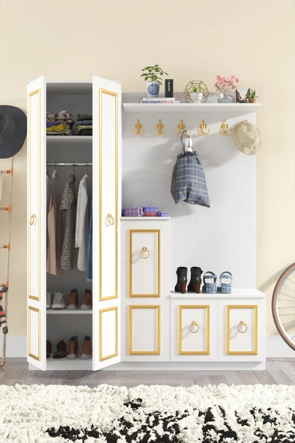 Ardeno  Gold Dalyan Portmanto Vestiyer Ayakkabılık - 3