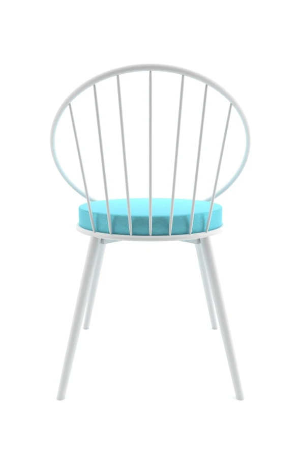 Evdemo  Eylül Metal Tel Sandalye Turkuaz - Resim 2