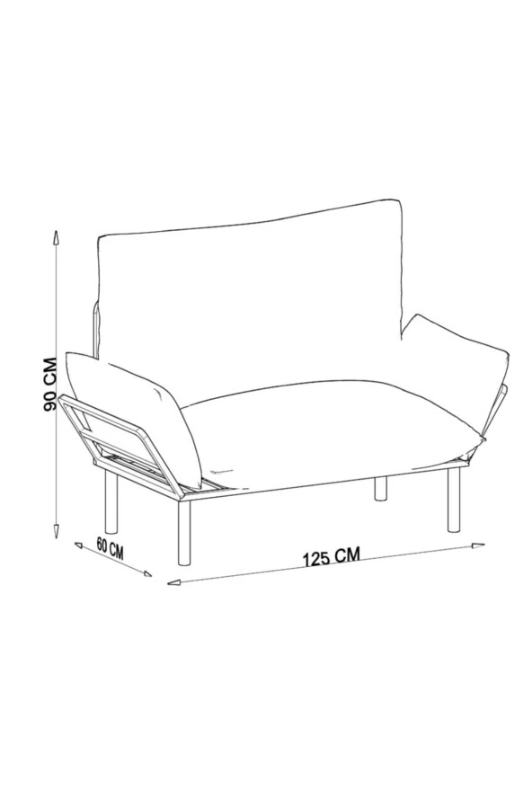 Evdemo Ada İkili Koltuk Siyah