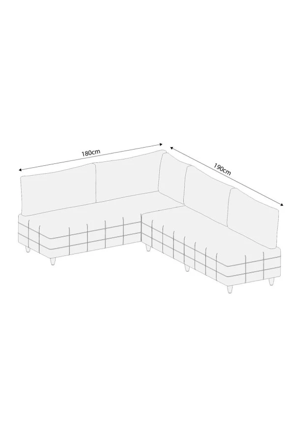Evdemo  Eda L Köşe Koltuk Takımı Yeşil - Resim 2