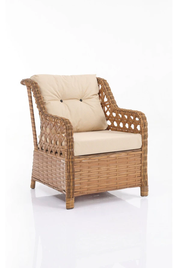 Evdemo  Eren Rattan Bahçe Balkon Takımı 2+1+1 Kahve - 2