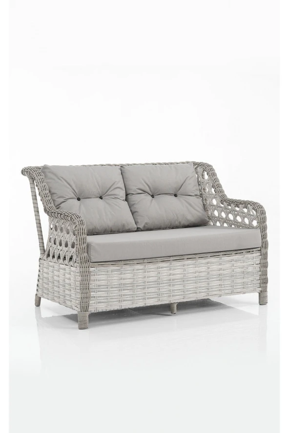 Evdemo Eren Rattan Bahçe Balkon Takımı 2+1+1 Gri - 3