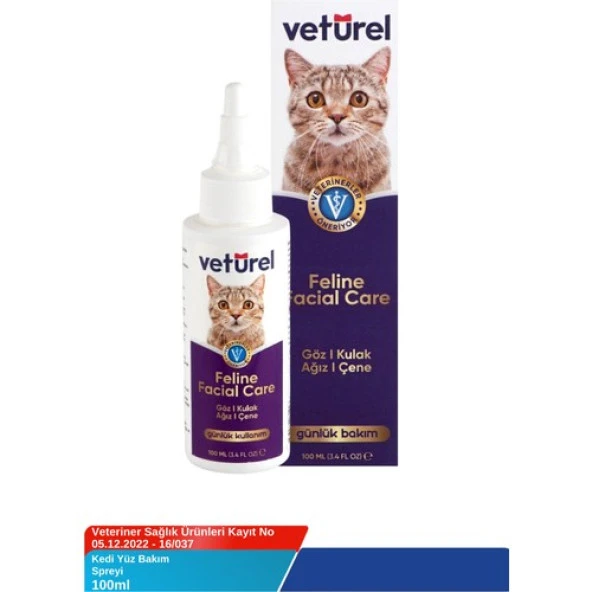 Vetürel Kedi Yüz Bakım Solüsyonu 100 ml - 7
