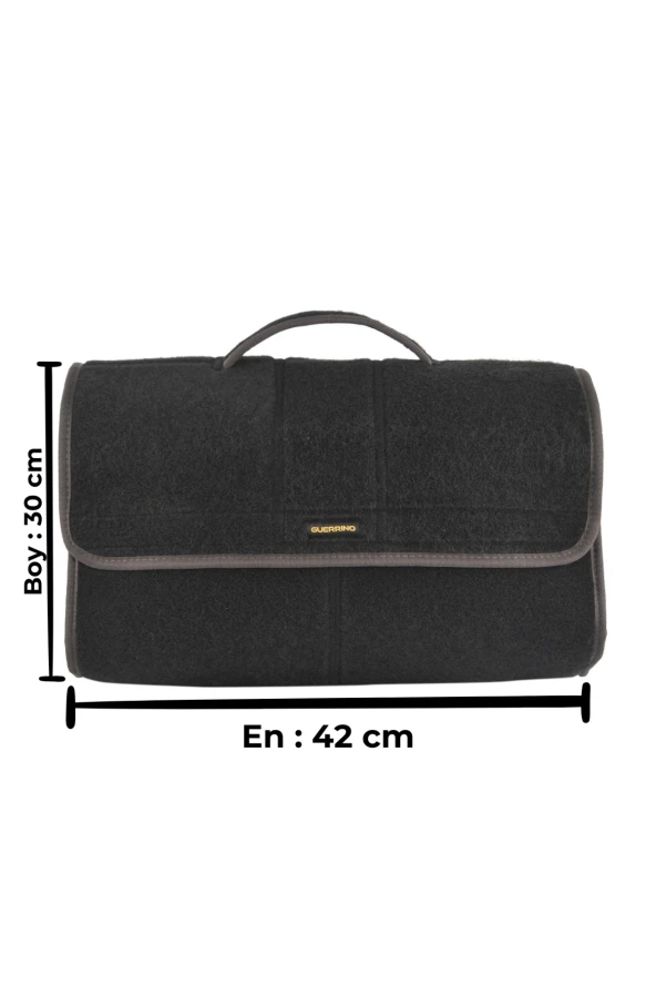 Maxi Araç Bagaj Organizer Bagaj Düzenleyici Çanta Gri Kenarlı - Resim 2