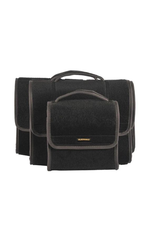 Üçlü Takım Araç Bagaj Organizer Bagaj Düzenleyici Çanta Gri Kenarlı - Resim 2