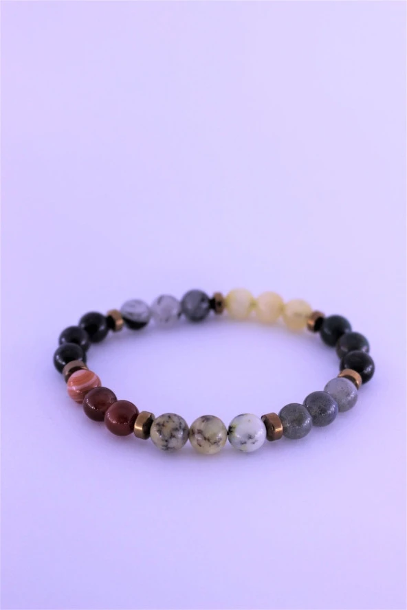 Aslan Çakra Doğal Taş Bileklik Birinci Kalite Taş Aslan Burcu - 2