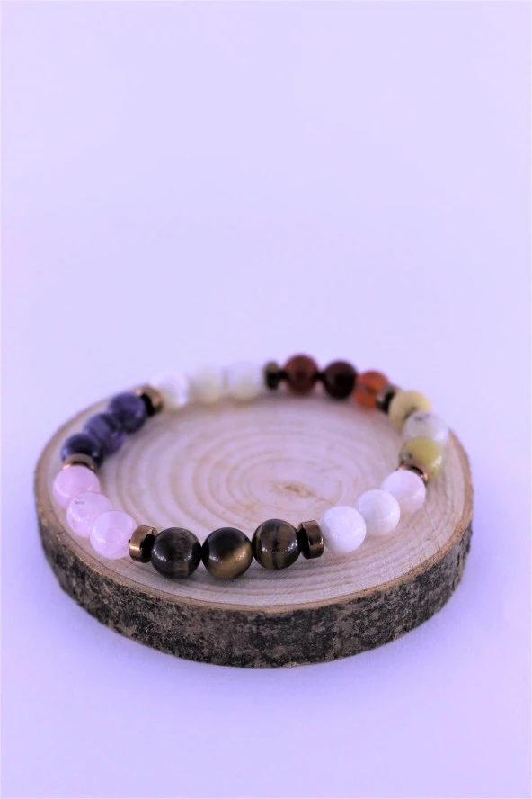 Yengeç Çakra Doğal Taş Bileklik Birinci Kalite Taş Yengeç Burcu - 3