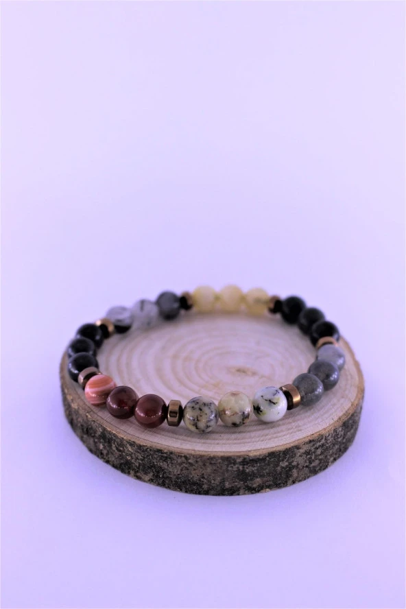 Aslan Çakra Doğal Taş Bileklik Birinci Kalite Taş Aslan Burcu - 4