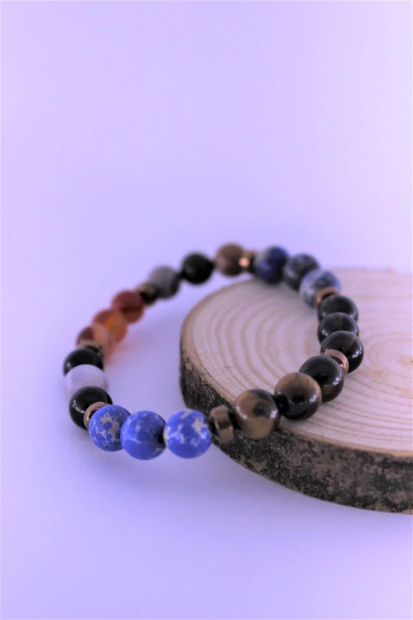 Oğlak Çakra Doğal Taş Bileklik Birinci Kalite Taş Oğlak Burcu - 4