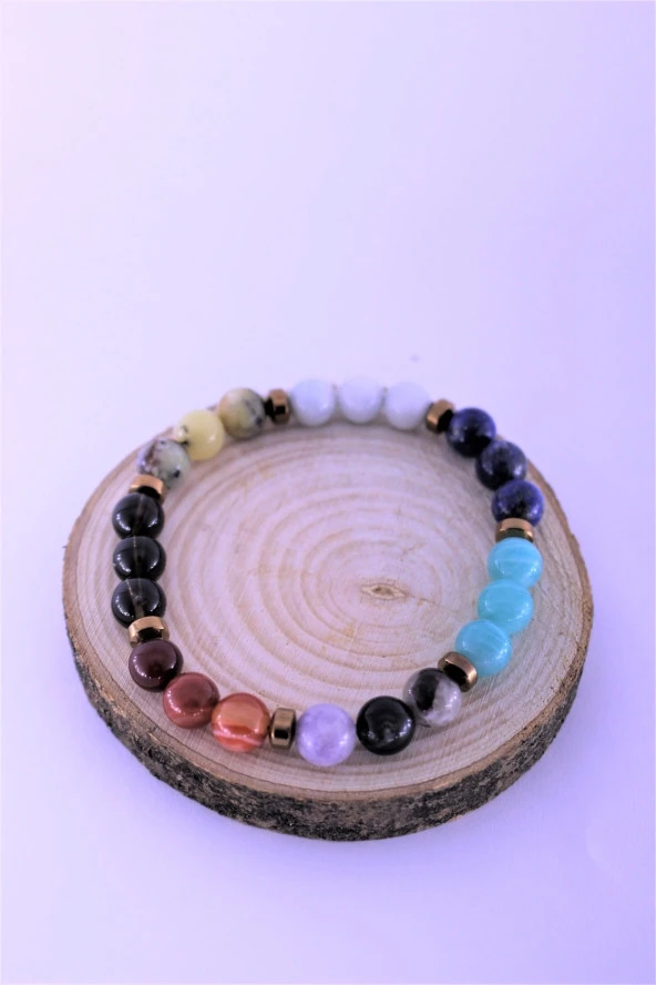 Terazi Çakra Doğal Taş Bileklik Birinci Kalite Taş Terazi Burcu - 3