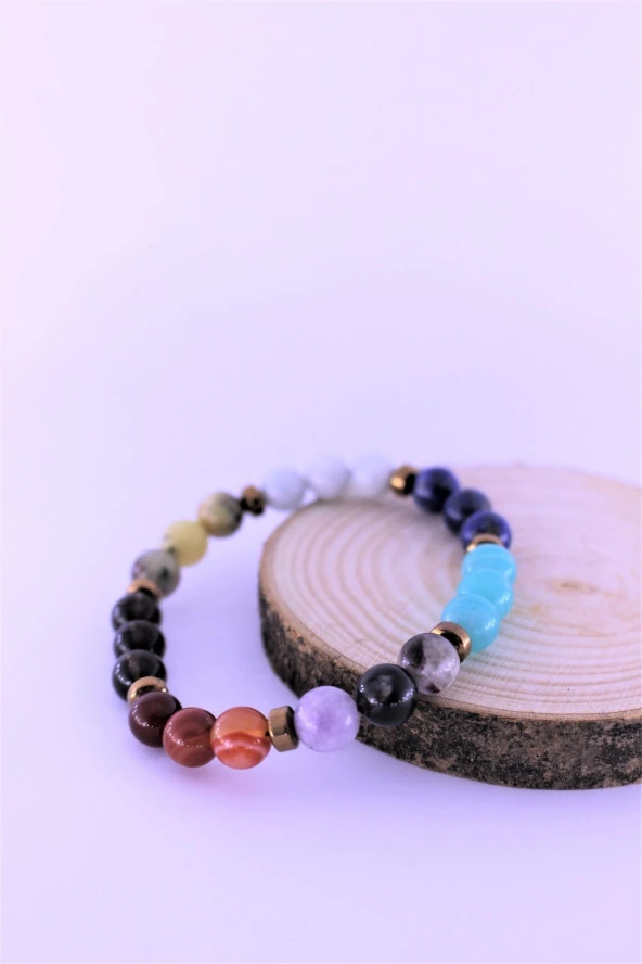 Terazi Çakra Doğal Taş Bileklik Birinci Kalite Taş Terazi Burcu - 4