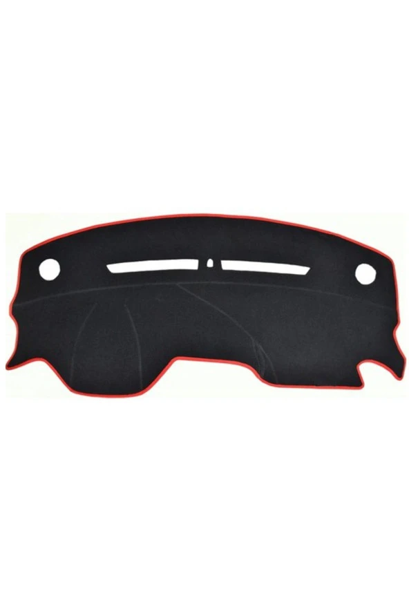 Citroen C4 2005-2020 Modelleri Için Uygun Torpido Koruma Halısı Siyah Kenar Renk Kırmızı
