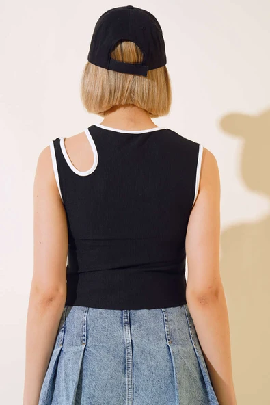 Kaşkorse Bluz Siyah - Resim 3