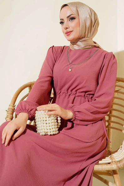 Ayrobin Etekli İkili Takım Gül Kurusu - Resim 2