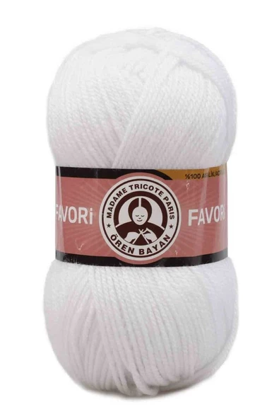 Ören Bayan Favori Örgü İpi - Beyaz - 1 Adet - ( Renk Kodu : 000 ) ürün görseli 1