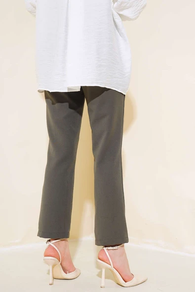 Dar Paça Cepli Pantolon Mint - Resim 3