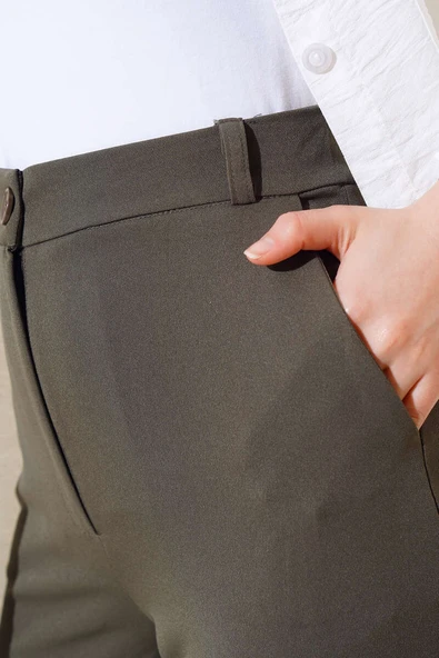 Dar Paça Cepli Pantolon Mint - Resim 4