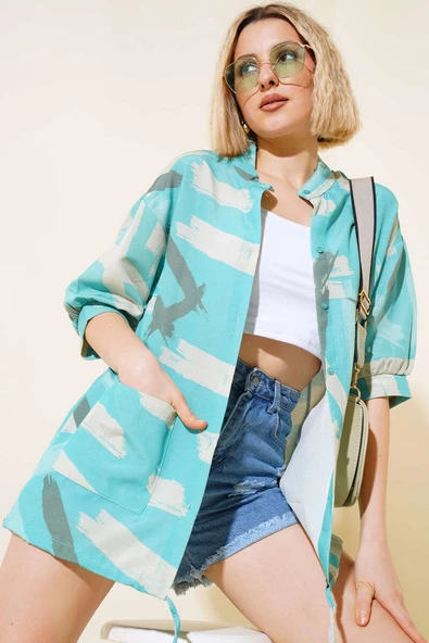 Hakim Yaka Gömlek Petrol Yeşili ürün görseli 1