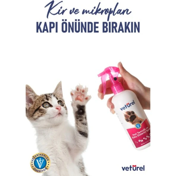 Vetürel Kedi Köpek Pati Temizlik ve Koku Giderici Sprey 300 ml - 3