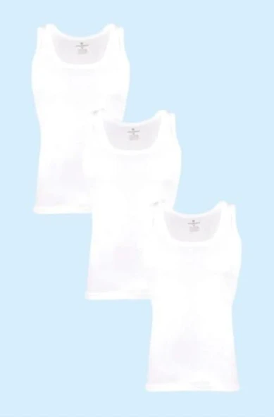 CEYLANOĞLU ERKEK RİBANA ASKILI ATLET 3 ADET  S GRİ - Resim 3