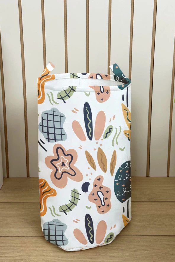 Rivaİstanbul Soyut Desen Oyuncak Çamaşır Sepeti