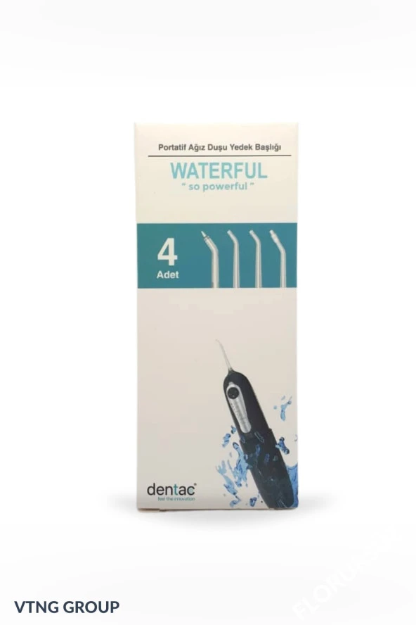 Dentac Waterfull Portatif Ağız Temizleme Duşu 4 Adet Yedek Uç