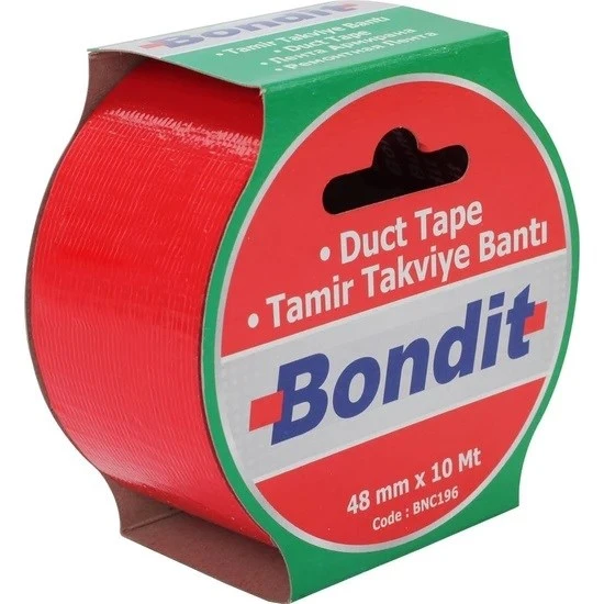 BNC196 TAMİR TAKVİYE BANTI KIRMIZI 48 mm 10 mt BONDİT