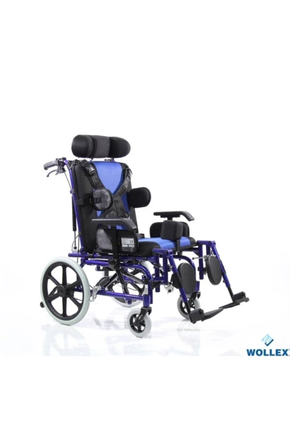 TÜRKMEDİCAL Wollex W958 Engelli Çocuk Tekerlekli Sandalye Serebral Çocuk Sandalyesi Hasta Çocuk Sandalyesi