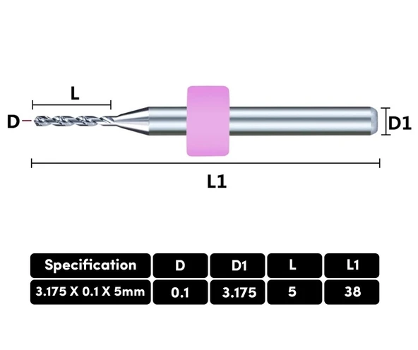 10 Adet 0.1mm Tungsten Karbür Delme PCB Matkap Ucu - 2