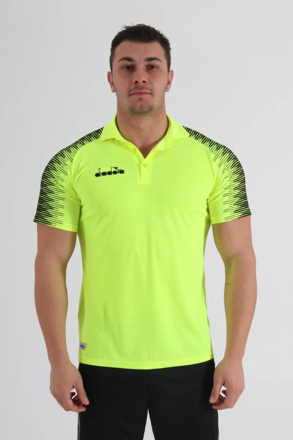 Diadora Ritim Polo Yaka Kamp T-shirt Neon Sarı