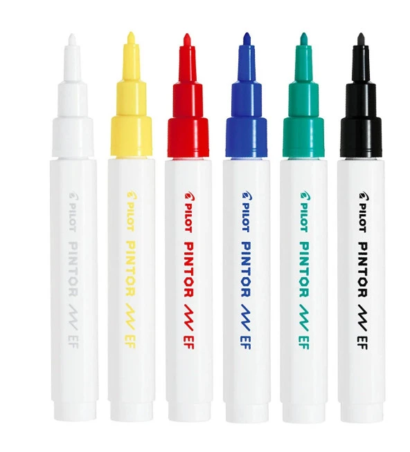 Pilot Pintor Markör Kalem EF Uç 6'lı Ana Renkler