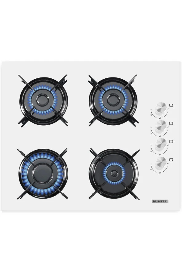 KUMTEL  Beyaz Cam Digital / Dokunmatik Ankastre Set - 8 Prog - Resim 2