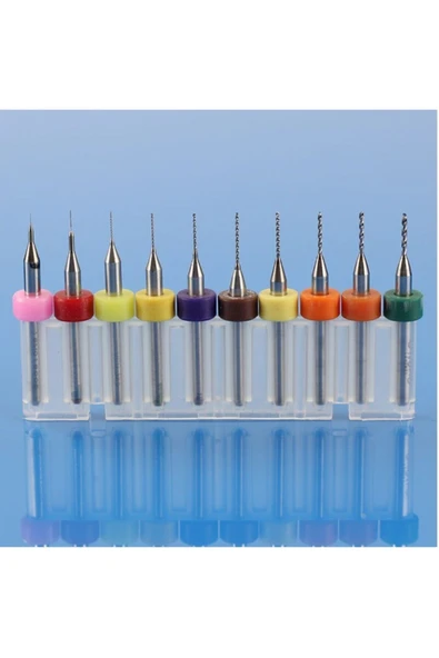 10 Parça 0.1 mm - 1.0 mm Tungsten Karbür Delme PCB Matkap Ucu - 6