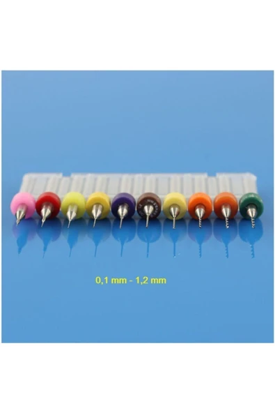 10 Parça 0.1 mm - 1.0 mm Tungsten Karbür Delme PCB Matkap Ucu - 5