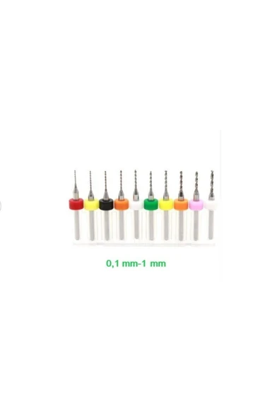10 Parça 0.1 mm - 1.0 mm Tungsten Karbür Delme PCB Matkap Ucu - 3