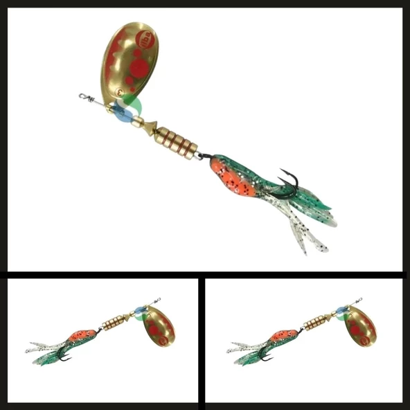 Uyguna-Yakala  390212 Altın/kırmızı Yemli No:2 Döner Kaşık Tondo Bubble-KAŞ.193 ürün görseli