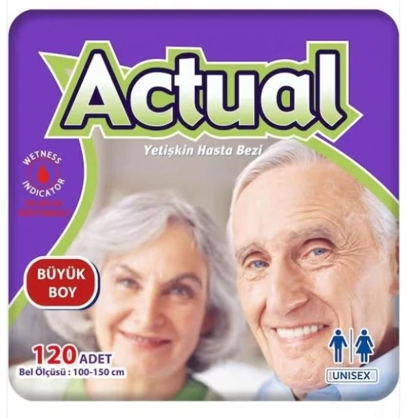 Actual 30'lu 4 Adet Large Yetişkin Hasta Bezi