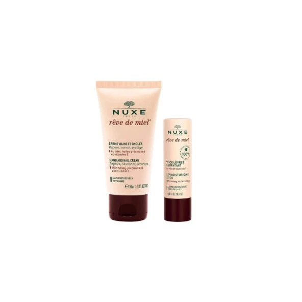 Nuxe Reve De Miel Hand And Nail Cream 30 ml + Lip Stick Dudak Bakımı 4 gr
