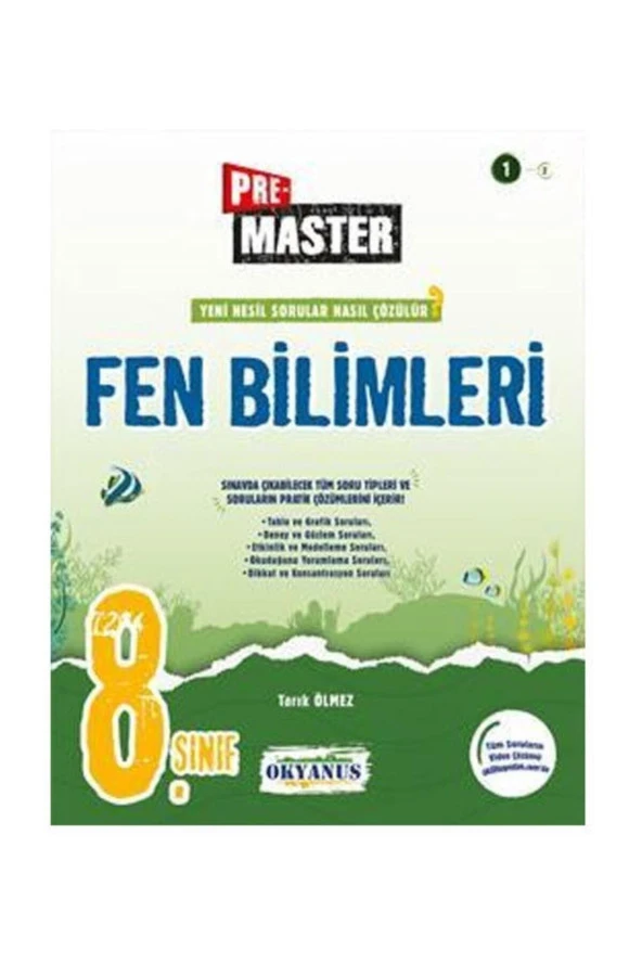 Okyanus 8. Sınıf Lgs Pre Master Fen Bilimleri Soru Bankası