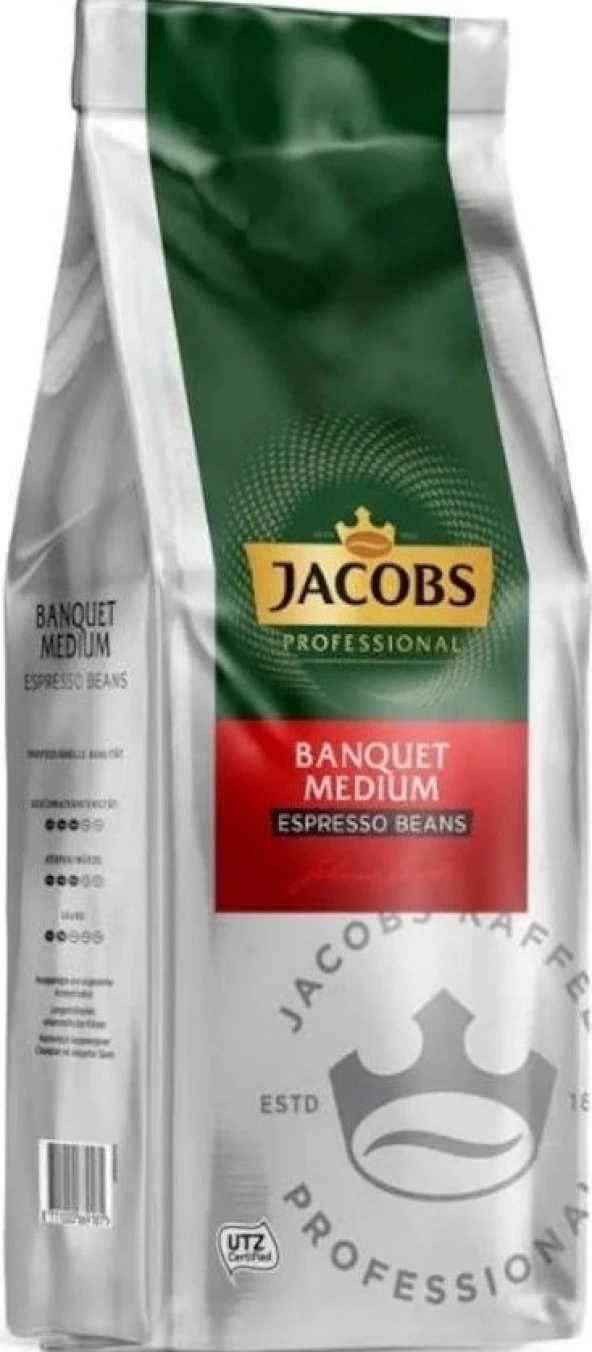 Jacobs Banquet Medium Espresso Çekirdek Kahve 1 kg 2'li