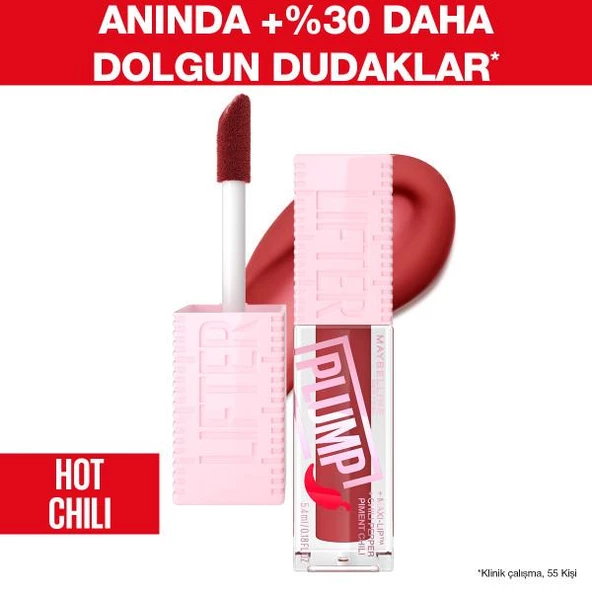 Maybelline New York Lifter Plump Dudak Parlatıcısı- 006 Hot Chili